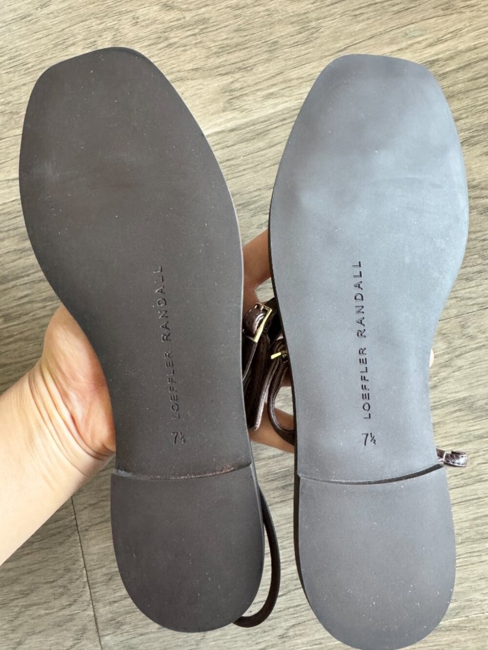 NEW Loeffler Randall size 7 Lara Espresso Leather Sandal - Picture 7 of 11
